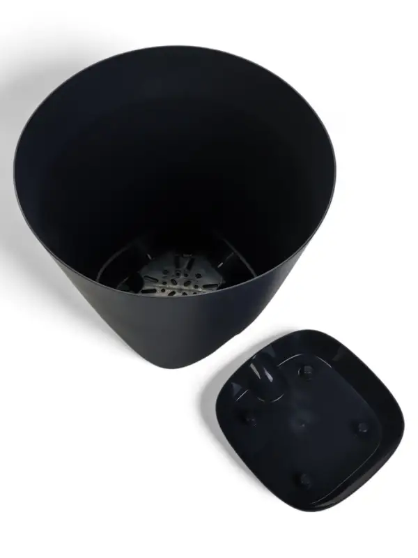 Кашпо с прикорневым поливом 28 л D-37см, H-38см графит Кашпо с прикорневым поливом 28 л D-37см, H-38см графит "Гранд"