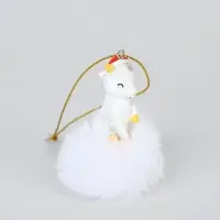 Ёлочная игрушка с пушком &laquo;Козлик в шапке&raquo;, 7&times;2.3&times;2.3 см