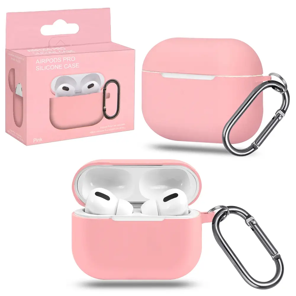 Чехол APods Pro с карабином №3 pink