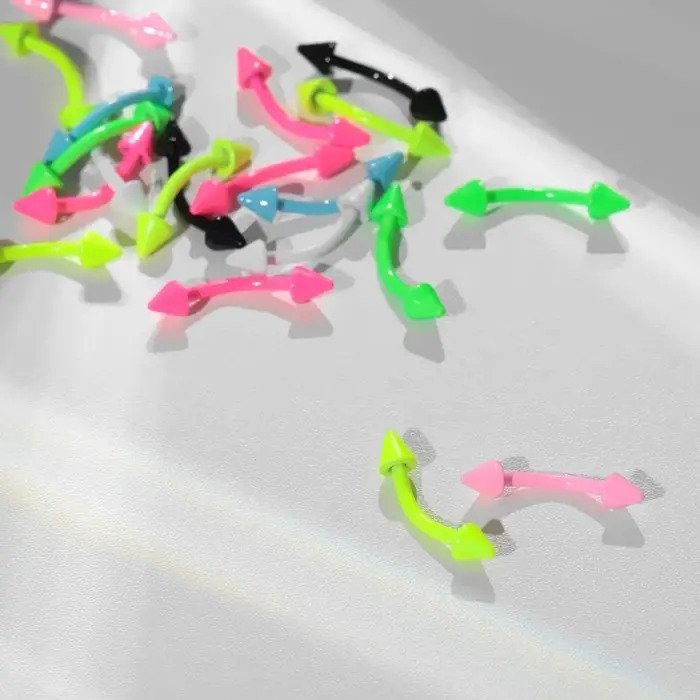 Пирсинг в бровь «Стрелы» дуо, L=0.8 см, МИКС (фасовка 20 шт.) Пирсинг в бровь «Стрелы» дуо, L=0.8 см, МИКС (фасовка 20 шт.)