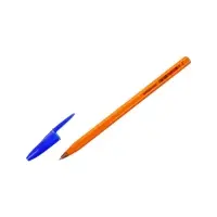 Ручка шариковая, BIC. Orange, синий стержень, узел 0.8 мм, оранжевый корпус