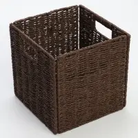 Корзина для хранения Desa, плетёная, складная, 25&times;25&times;25 см, коричневая