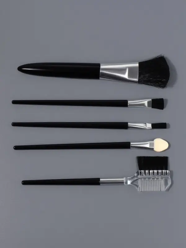 Набор кистей для макияжа, 5 предметов, чёрный Набор кистей для макияжа, 5 предметов, чёрный