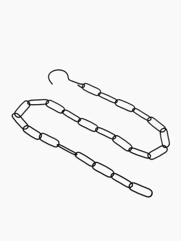 Цепочка-держатель для плечиков, звенья 4.7&times;1.8 см, L=110 см, чёрная