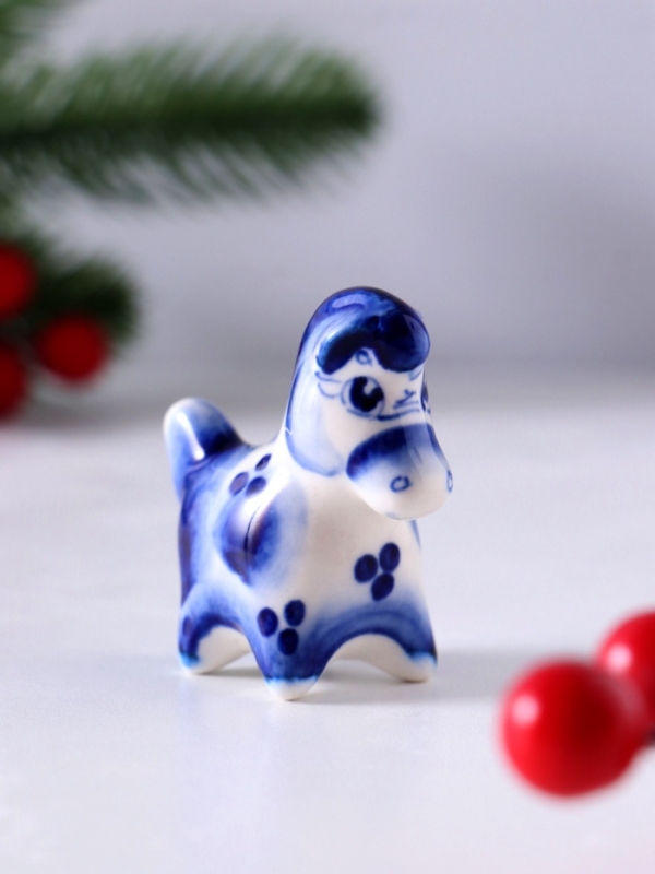 Сувенир Конь Дымка, 5х5,5х2,5 см, гжель Сувенир Конь Дымка, 5х5,5х2,5 см, гжель