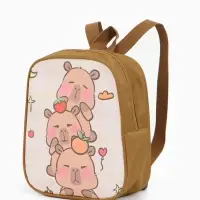 Рюкзак детский 20,5*9*24, отд на молнии, капибара бежевый