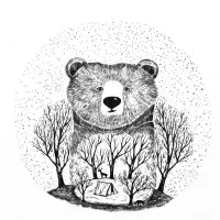 Футболка женская Bear, белая, размер S