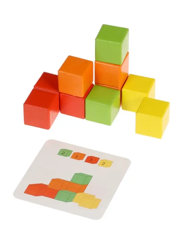 Кубики деревянные 60 штук Кубики деревянные 60 штук