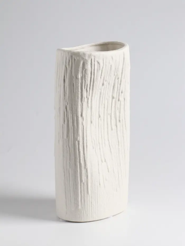 Ваза «Кристилис», 24.5×12 см, керамика, белая