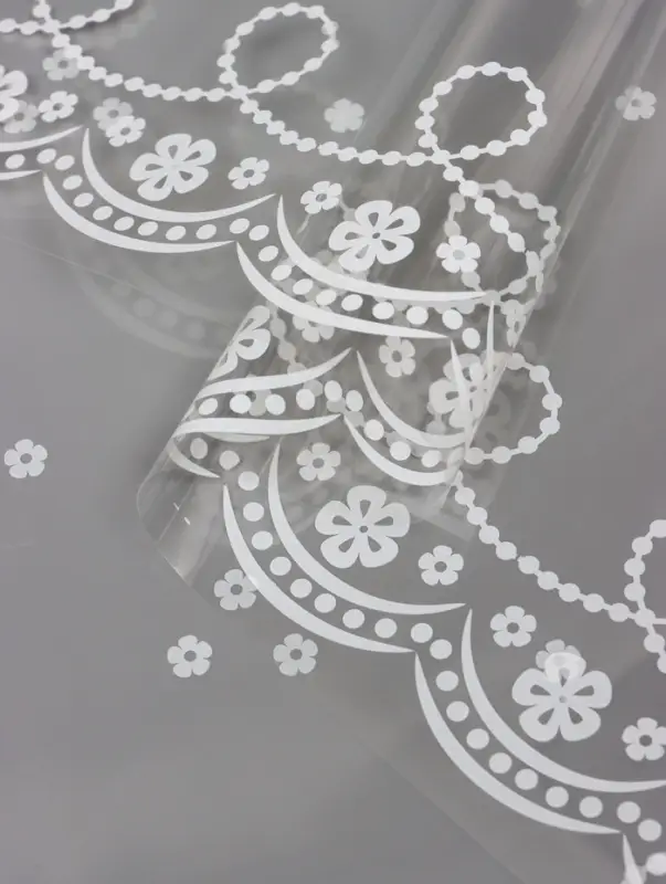 Пленка прозрачная с рисунком «Бусы» Белый 0.7×8.2±5%м