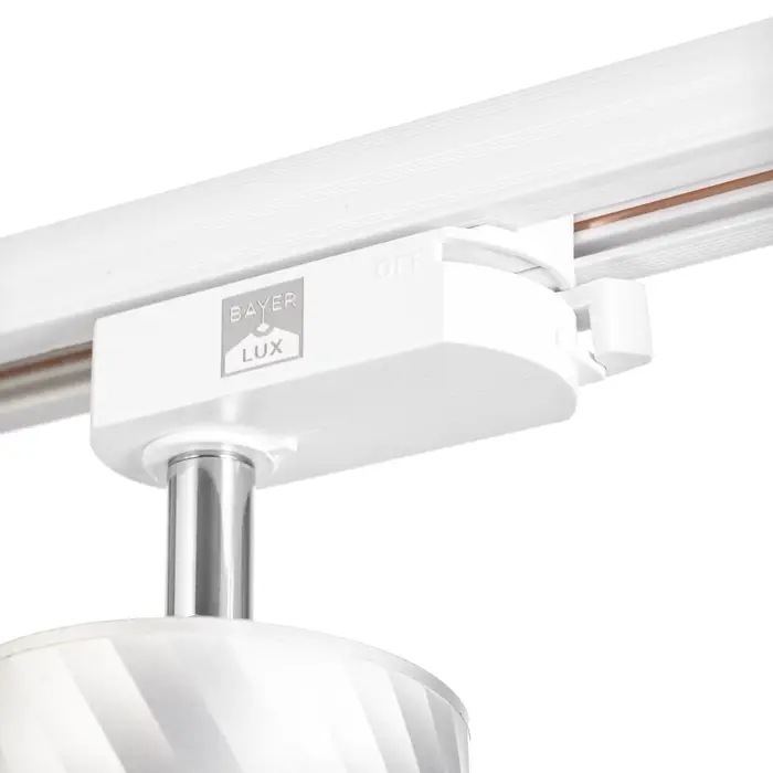 Светильник трековый BayerLux Simple &laquo;Астер&raquo; GU10, 220 В, 7.5&times;7.5&times;20 см, серебро
