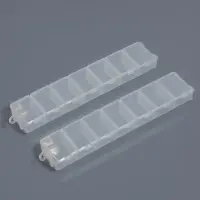 Органайзер для хранения мелочей, с подвесом, 2 шт., 14 ячеек, 15.2&times;3.2&times;1.8 см, прозрачный