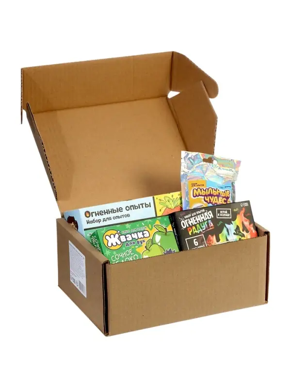 Набор для опытов «Новогодний бокс», 4 набора для опытов, 1 сюрприз