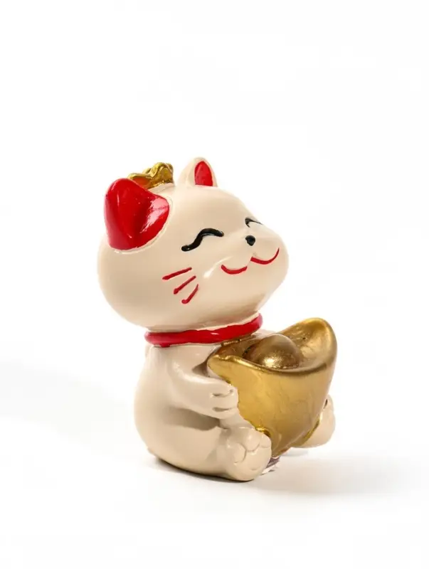 Фигурка &laquo;Манэки-нэко с монетой/слитком&raquo;, набор 4 шт. 3.7&times;3.7&times;5.3 см