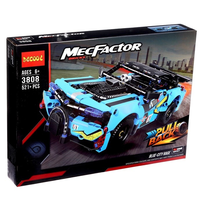 Конструктор техно «Тачка», инерционный, 521 деталь Конструктор техно «Тачка», инерционный, 521 деталь