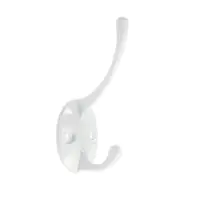 Крючок мебельный ТУНДРА TKd=002 LIGHT, двухрожковый, белый