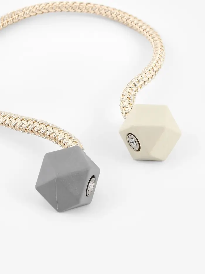 Подхват для штор &laquo;Камушки&raquo;, d=3&times;46 см, пепельно-бежевый, серый