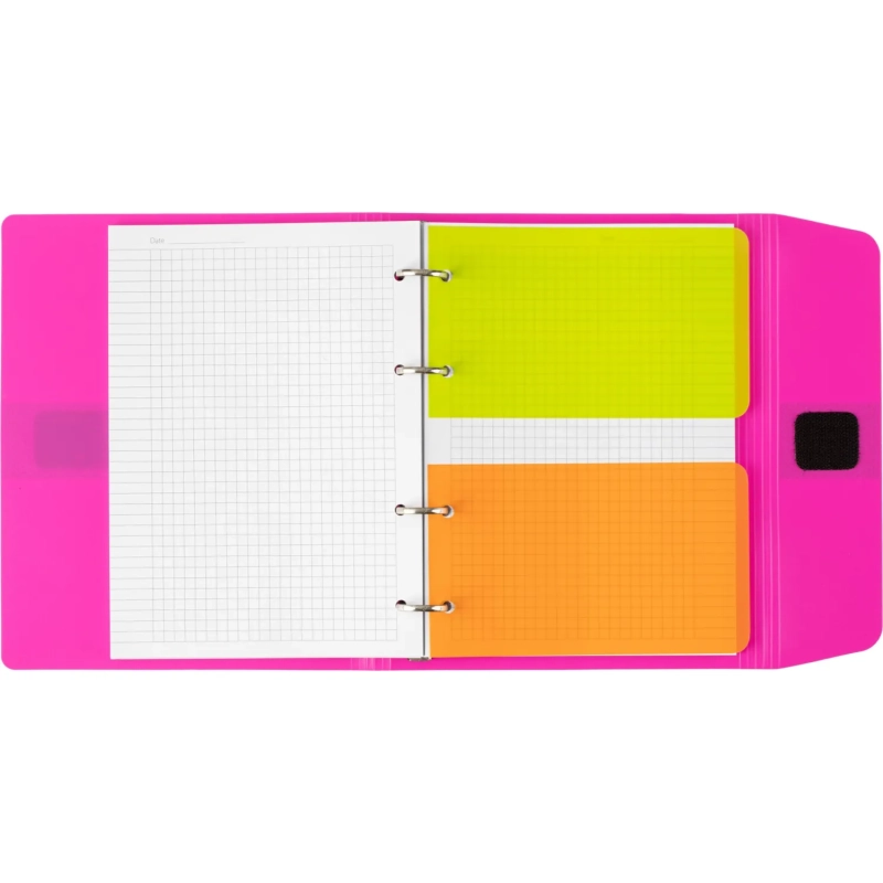 Бизнес-тетрадь со смен.блоком 120л,кл,А5, Розовый,пропилен. обл. налипучке