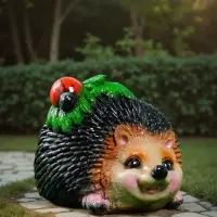 Садовая фигура из гипса &laquo;Ёж с божьей коровкой&raquo;, 24&times;17&times;17 см