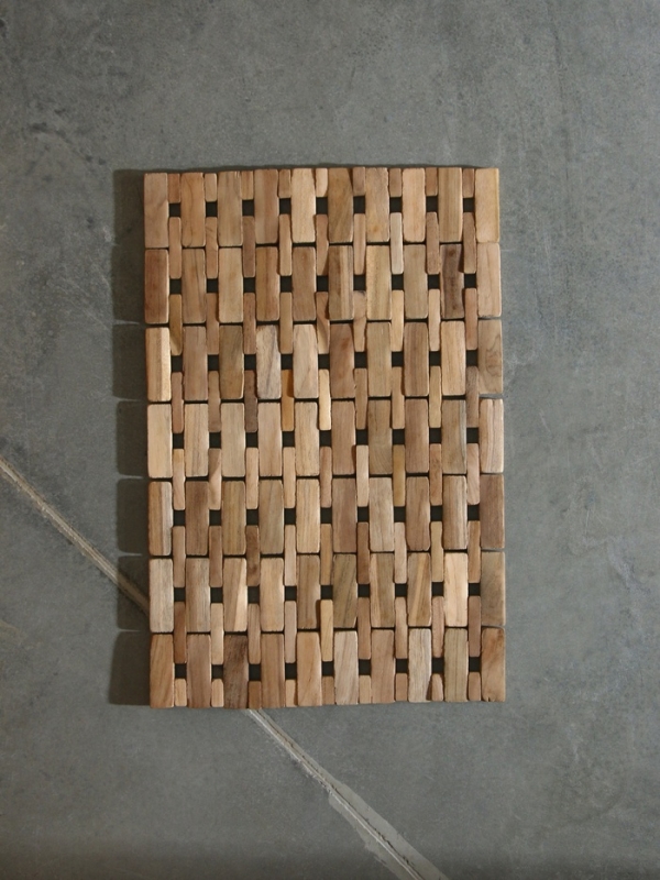 Коврик из тикового дерева, 40х30х0,7 см