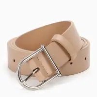 Ремень женский, 1 прокол, металл пряжка, 2.8&times;105 см, бежевый