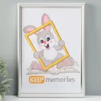 Фоторамка для фото 21&times;30 см Keep memories &laquo;Гамма&raquo;, пластик, матовое серебро, (пластиковый экран))
