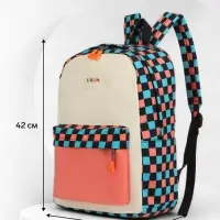 Рюкзак школьный на молнии, с карманами, размер 30&times;14&times;42 см, белый/розовый