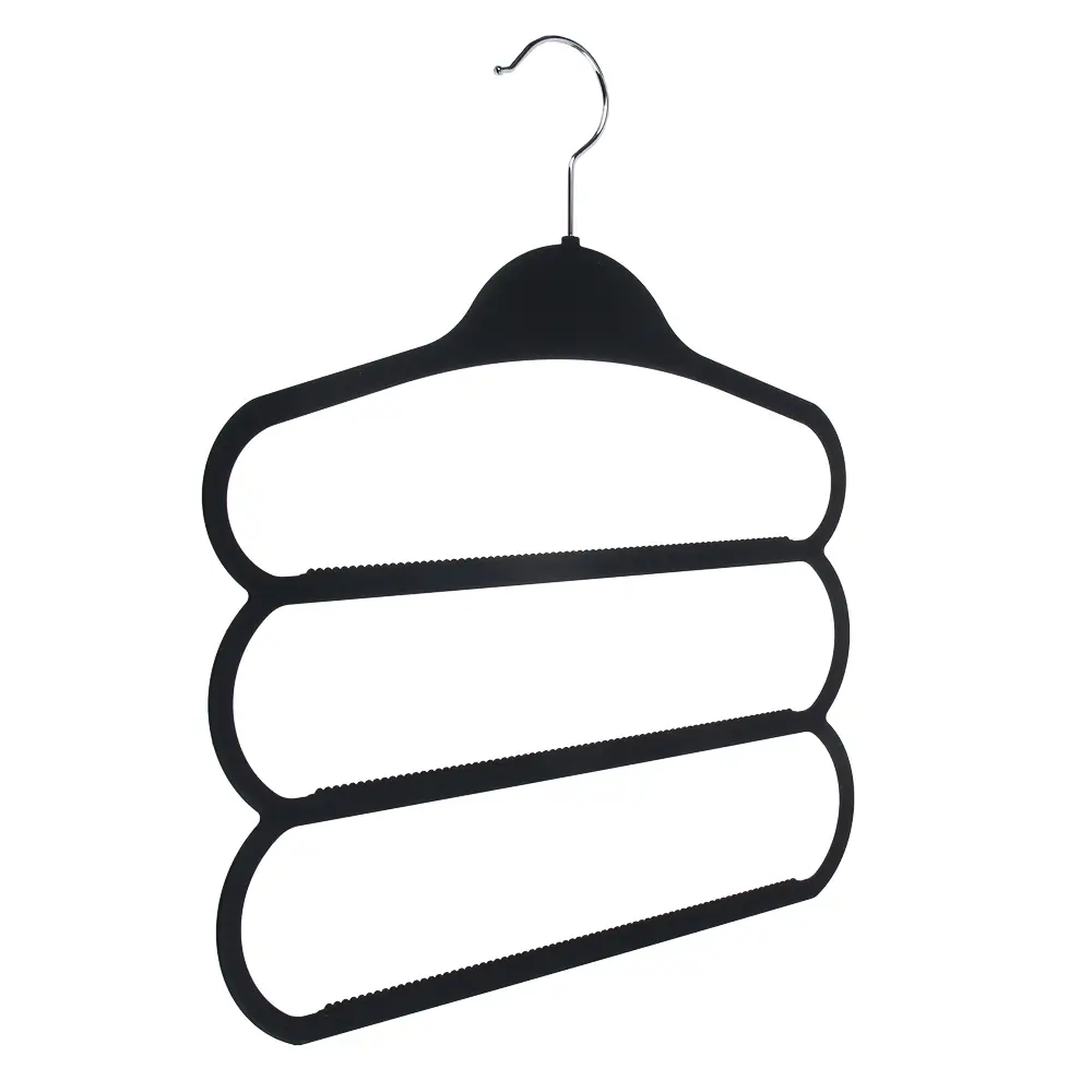 VETTA Вешалка-органайзер, 3 уровня, 36х40.5х0.6 см, пластик с покрытием Soft-touch, черная