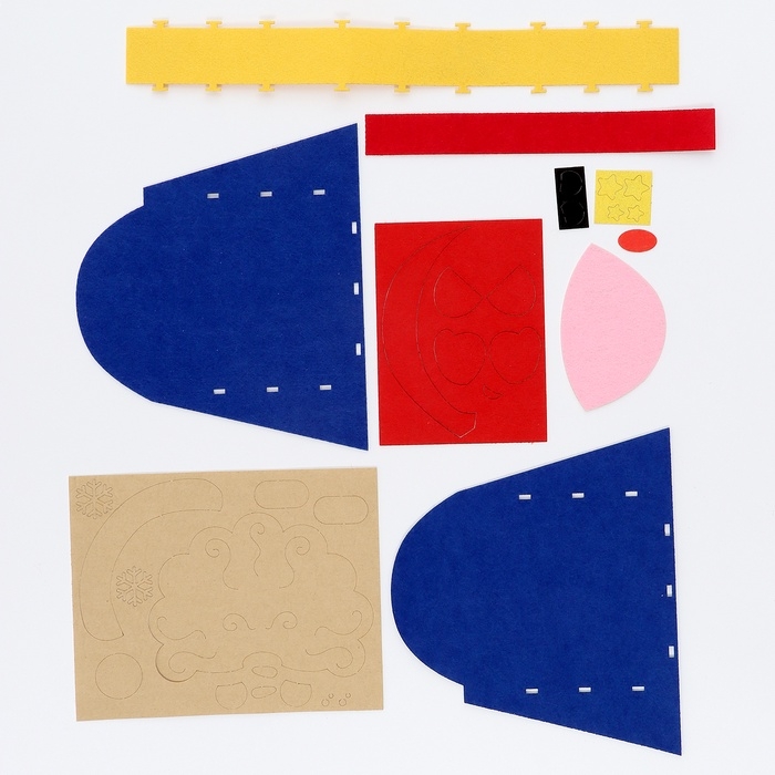 Набор для создания корзинки из фетра на новый год «Веселый олень» Набор для создания корзинки из фетра на новый год «Веселый олень»