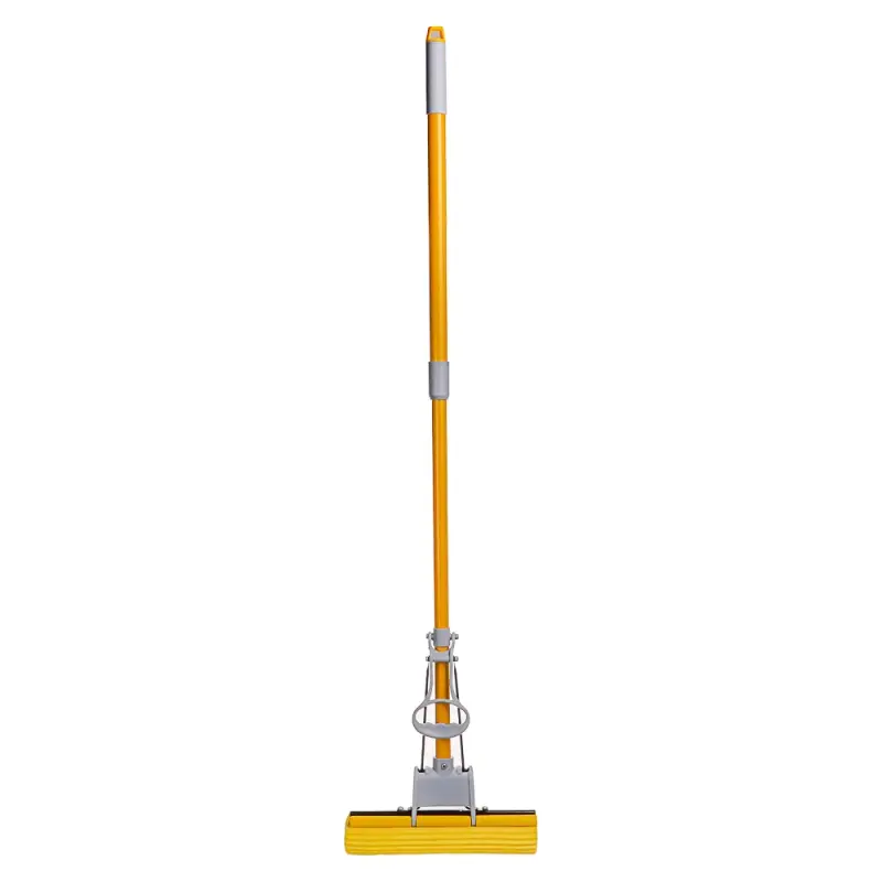 Швабра с отжимом и сменной насадкой ПВА тм VETTA, телеск. ручка 120см, 1 ряд роликов