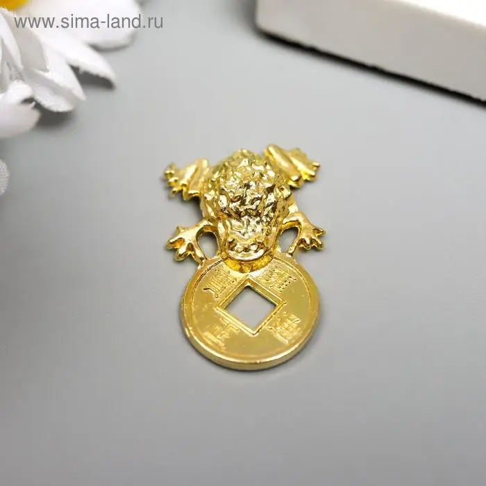 Кошельковая мелочь Кошельковая мелочь "Жаба с монетой"1,5х2,5х0,3 см