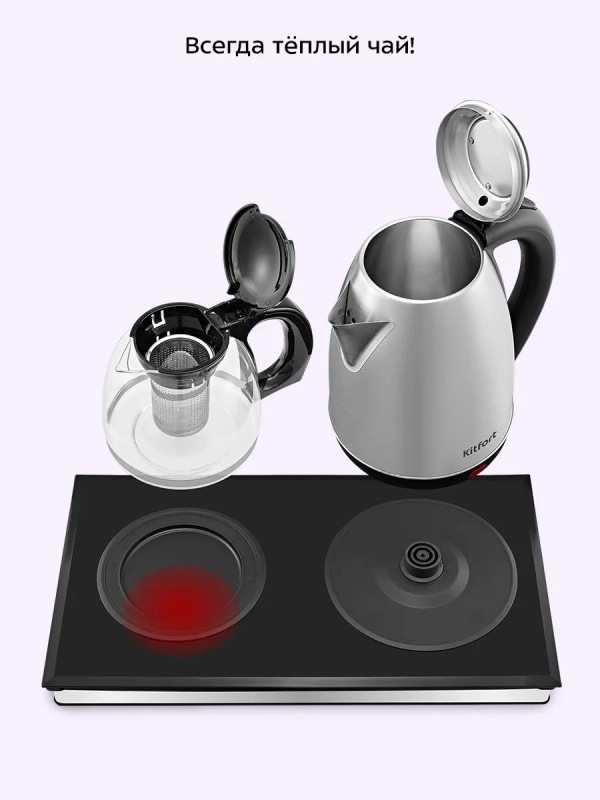 Чайный набор КТ-6779 чайник - 1.8 л Чайный набор КТ-6779 чайник - 1.8 л