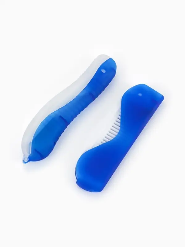 Дорожный набор, 2 предмета: расчёска, щётка, 5.5&times;11(&plusmn;1) см, голубой