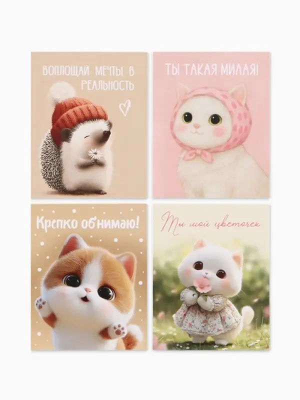 Открытки мини &laquo;Малышам&raquo;, набор 35 шт., 8&times;9.5 см