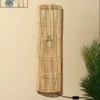 Светильник настенный из ротанга «Айша», 2×120 Вт, Е27, 23×15×80 см