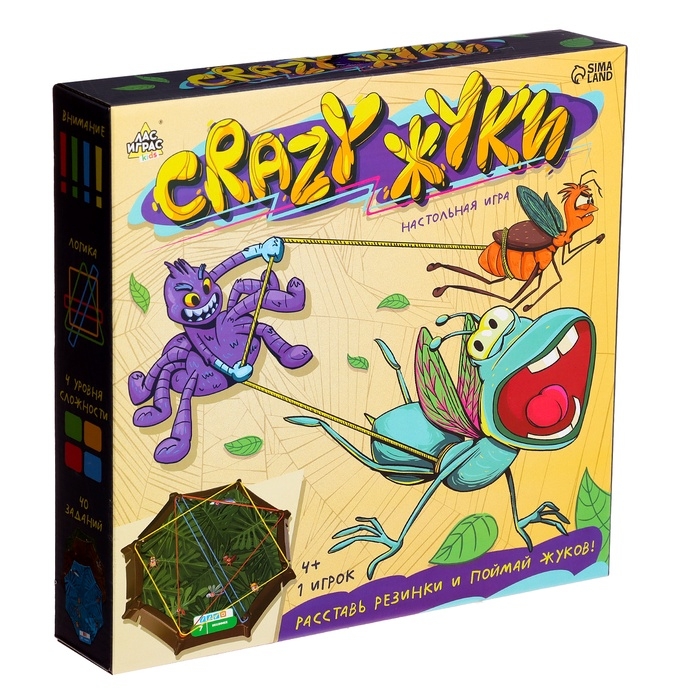 Настольная игра «Crazy жуки», 1 игрок, 4+ Настольная игра «Crazy жуки», 1 игрок, 4+