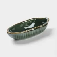 Мыльница &laquo;Листочек&raquo;, 11&times;4&times;2.5 см, керамика, зелёная