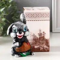 Фигурка гипс &laquo;Зайчонок с грибком&raquo;, 12&times;8&times;7 см