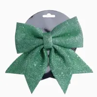 Ёлочная игрушка &laquo;Зимнее волшебство. Бант блеск&raquo; пластик, 20&times;18 см, светло-зелёный