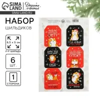 Шильдик на подарок «Год Новый, а ты старый», набор 6 штук, 16×24 см