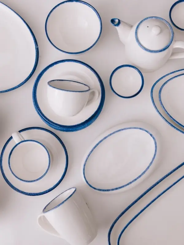 Бульонница с блюдцем Magistro Blue Lagoon, 300 мл, фарфор, белая