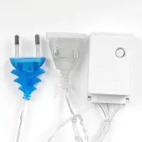 Гирлянда &laquo;Бахрома&raquo; 2.4&times;0.9 м с насадками &laquo;Звёзды&raquo;, IP20, прозрачная нить, 138 LED, свечение синее, 8 режимов, 220 В