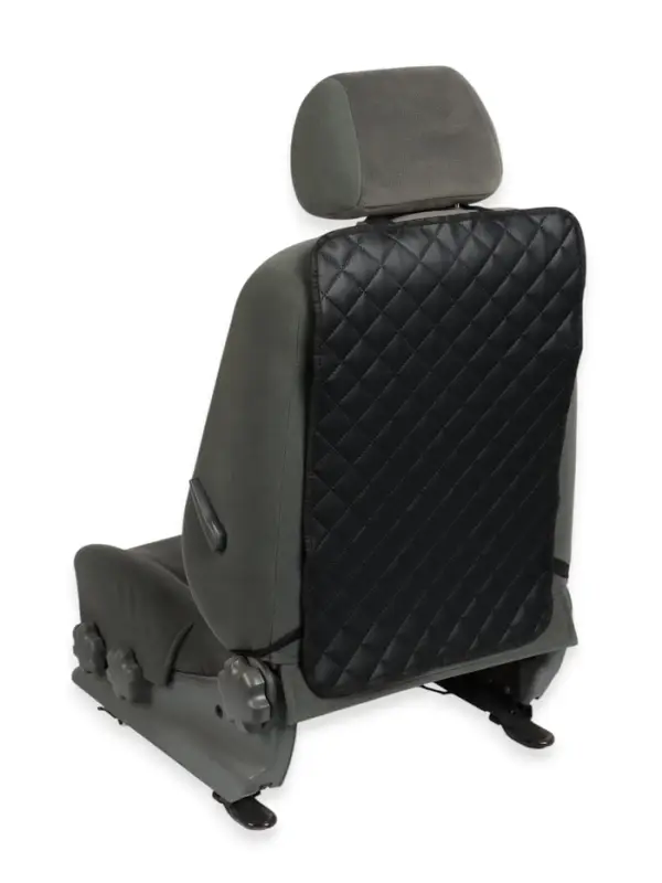 Накидка-незапинайка на спинку сиденья Cartage, экокожа, ромб, черный, 60&times;40 см, черный