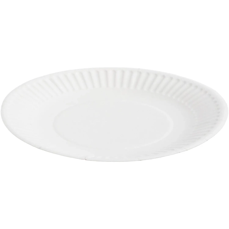 Тарелка одноразовая бум., d 170 мм, белая, КОМУС, 100шт./уп.10уп./кор