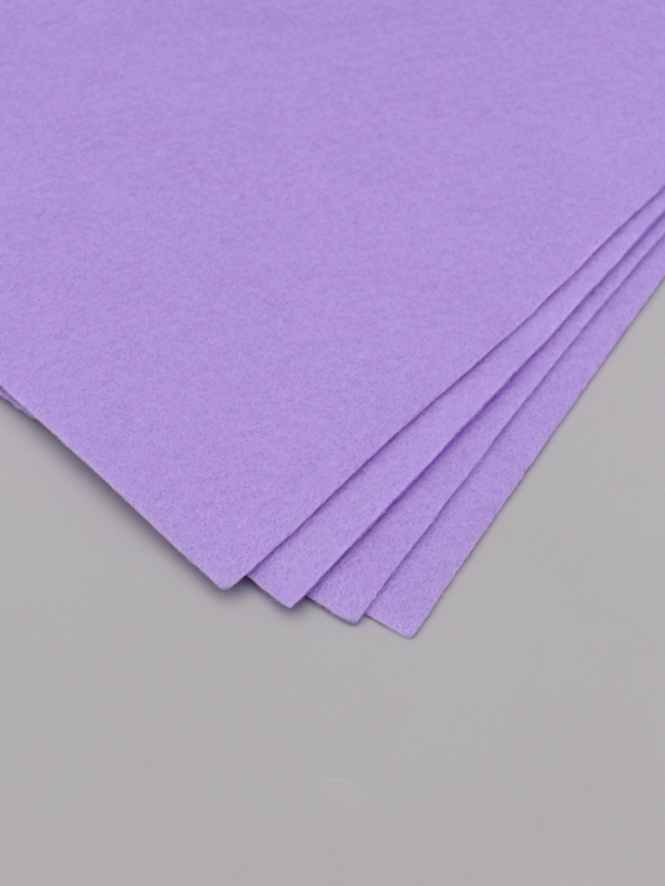 Фетр мягкий 1.5 мм Фетр мягкий 1.5 мм "Светло-сиреневый" набор 4 листа 15х20 см