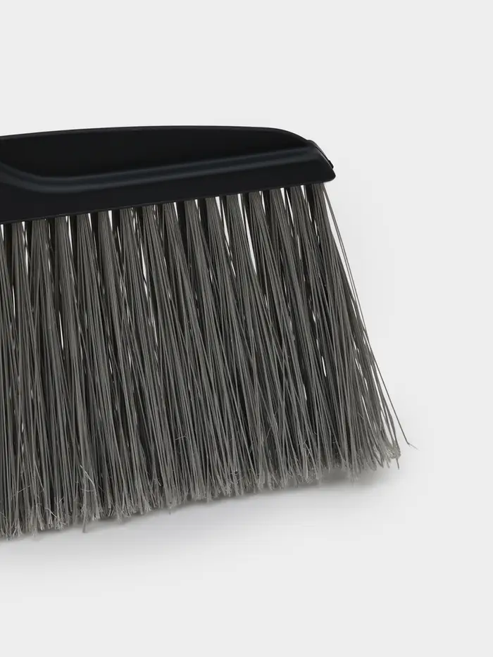 Щётка для пола, с совком-ловушкой, с крышкой, серая