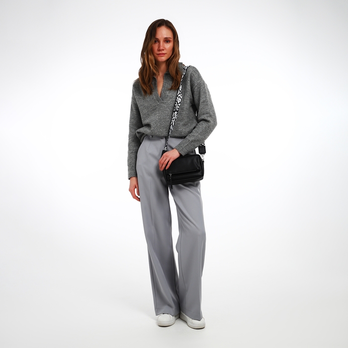 Сумка женская через плечо TEXTURA, маленький размер, цвет чёрный