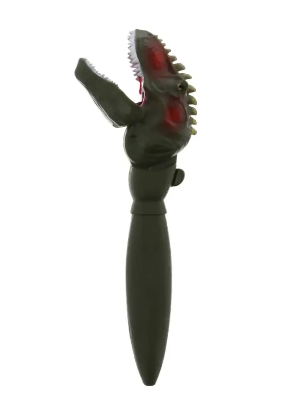 Ручка гелевая-прикол, Динозавр МИКС, с помощью кнопки пасть закрывается