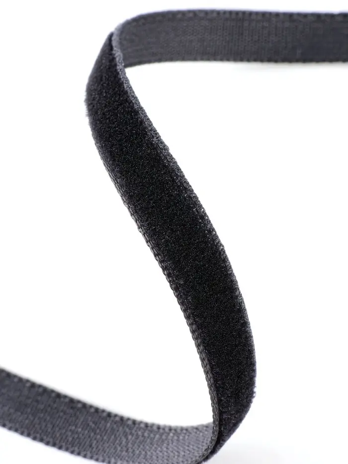 Лента бархатная, 6 мм, 18&plusmn;1 м, чёрная №03