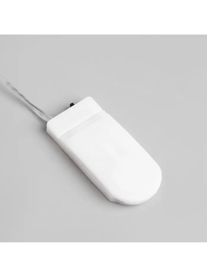 Гирлянда &laquo;Мишура&raquo; 2 м, роса, IP20, серебристая нить, 50 LED, от батареек CR2032&times;2, свечение мульти